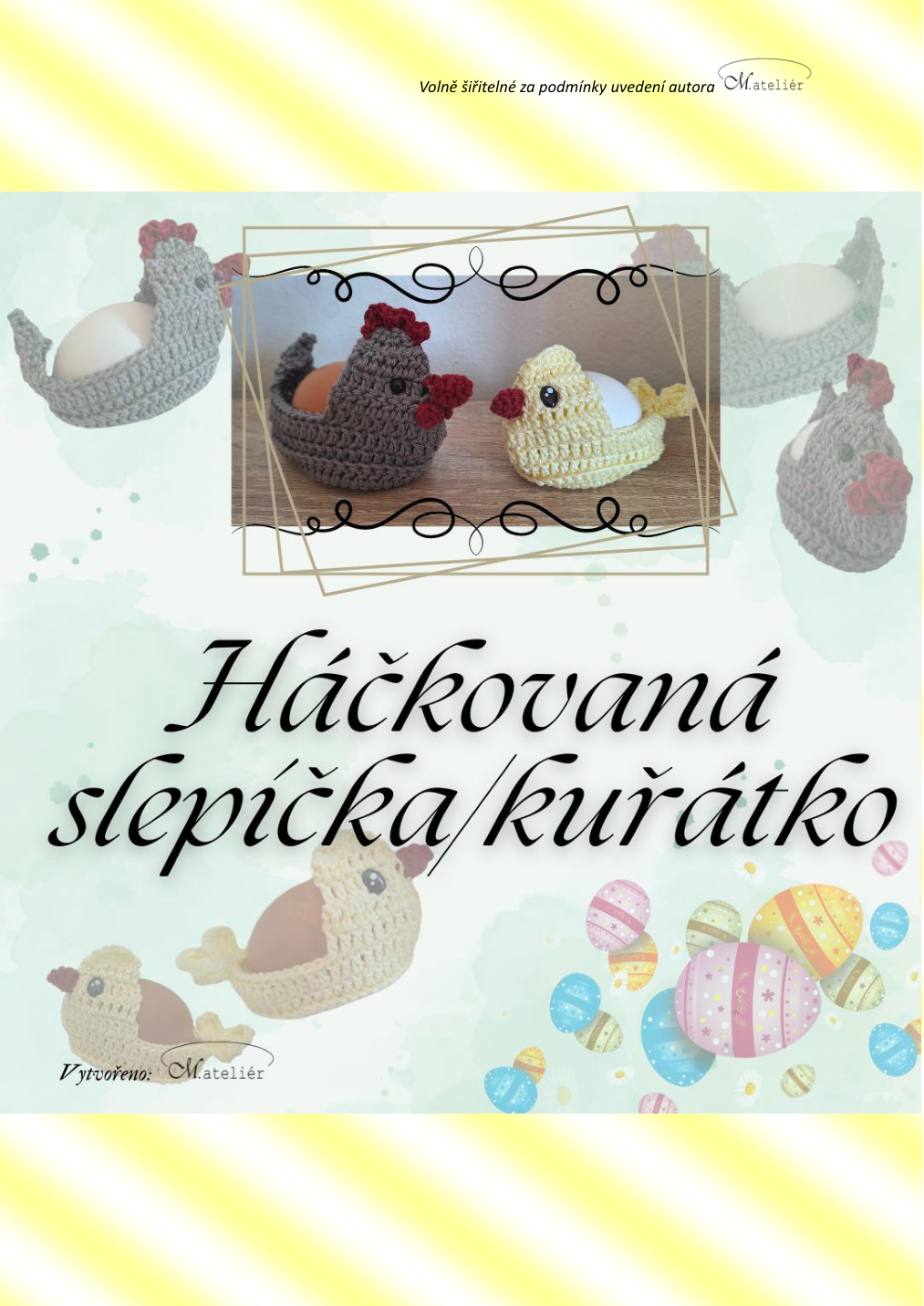 Strana 1 z návodu Háčkovaná velikonoční slepička, kuřátko 1
