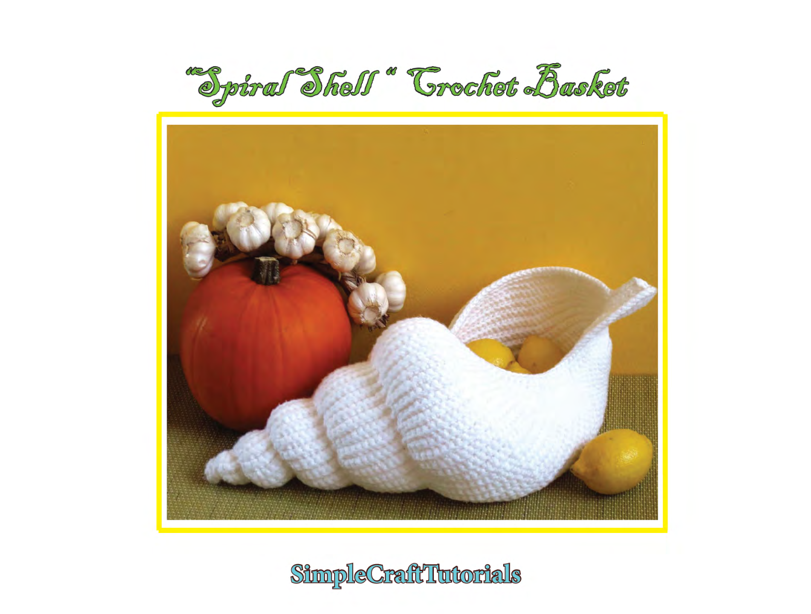Strana 1 z návodu Spiral shell Crochet Basket