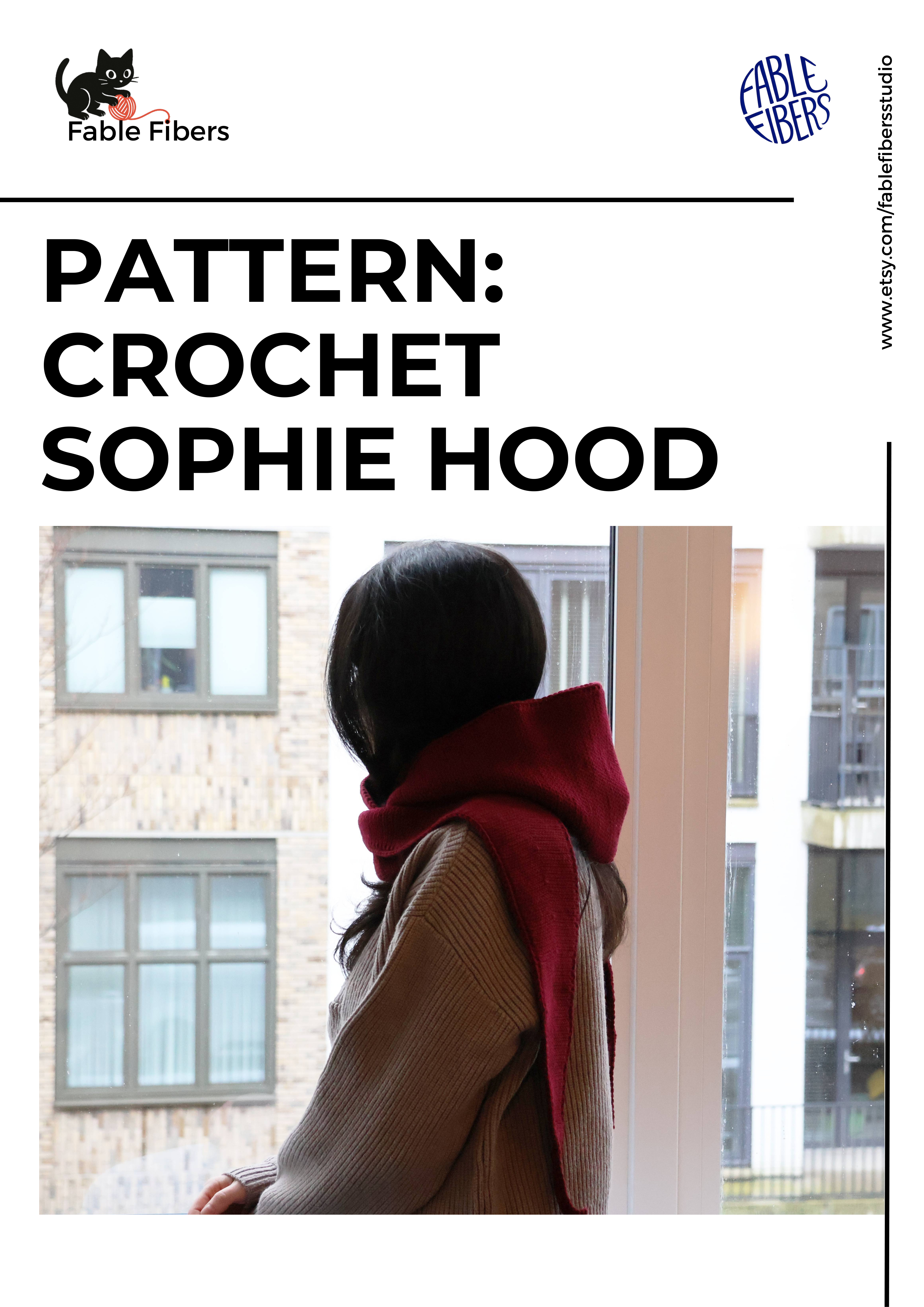 Strana 1 z návodu Crochet Sophie Hood pattern
